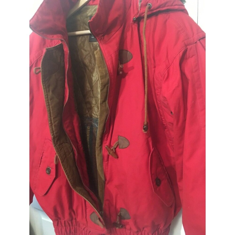 Vtg London Fog‎ Snow Jacket XL Toggle Full Zip Thinsulate Womens Red Good Rare